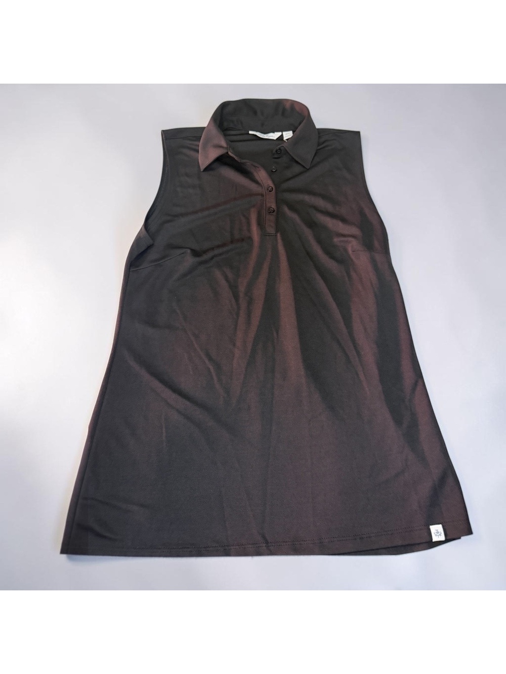 Lady Hagen Women’s Pique Sleeveless Golf Polo Shirt Black, Soze XS NWT